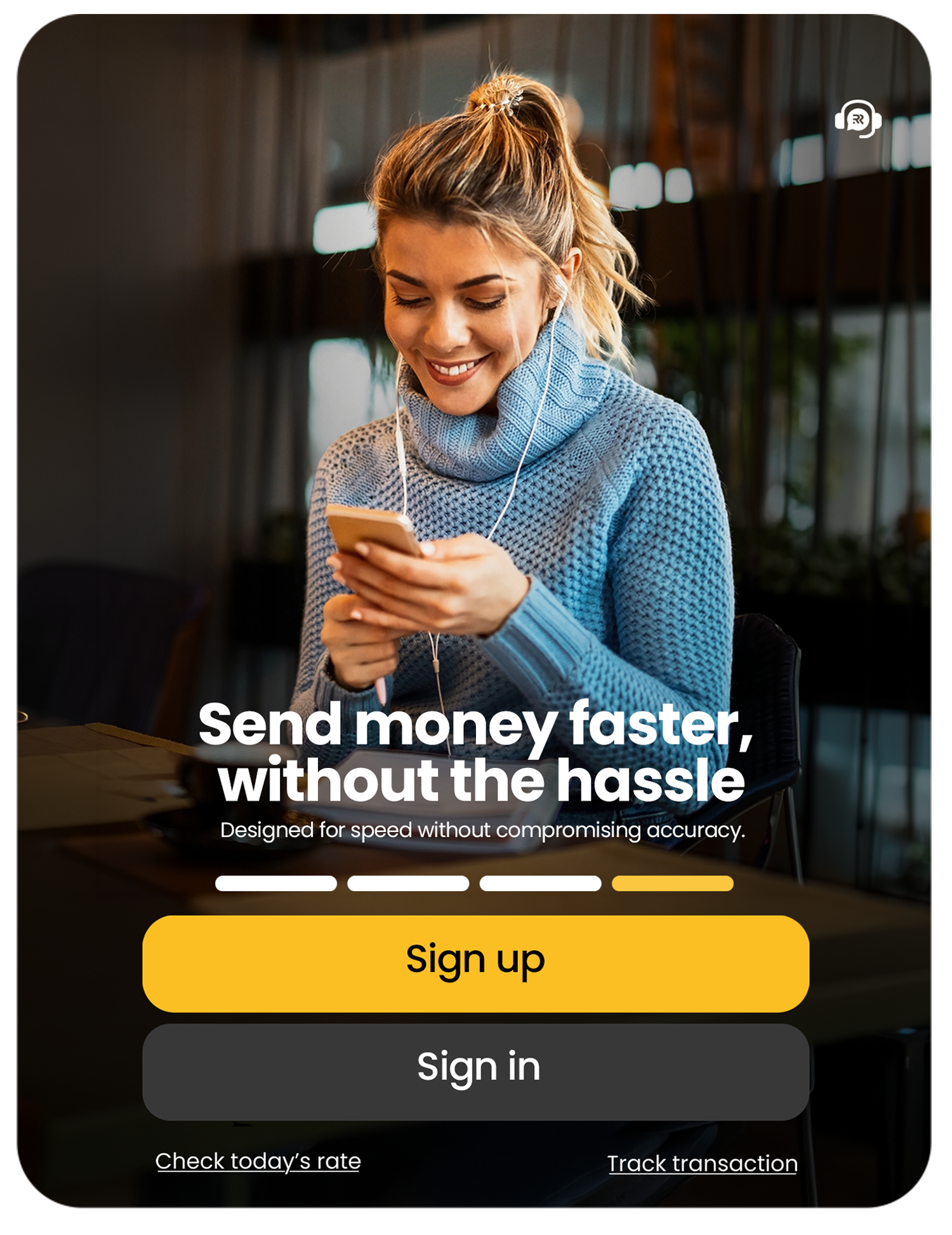 Download the application and create an account